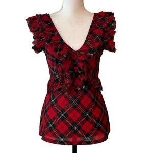 Capsleeve Ruffle Blouse